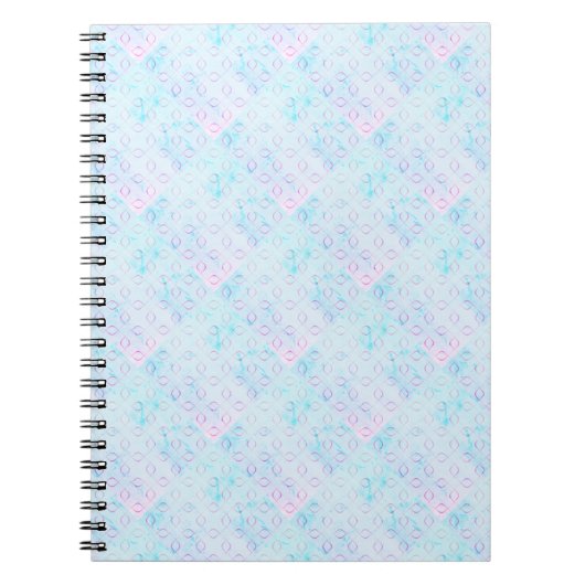 Spiral Blue und Lila MusterNotebook Notizblock (Vorderseite)
