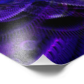 Spiral Blume Fraktal Dunkel Lila UV Pixel Fotodruck (Ecke)