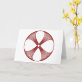 Spiral-Blume Karte (Gelbe Blume)