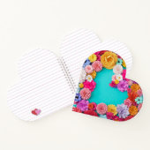 Spiral Bound Notebook in Heart Shaped - Paper Blum Notizbuch (Innenseite)