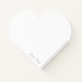 Spiral Bound Notebook in Heart Shaped - Paper Blum Notizbuch (Rückseite)