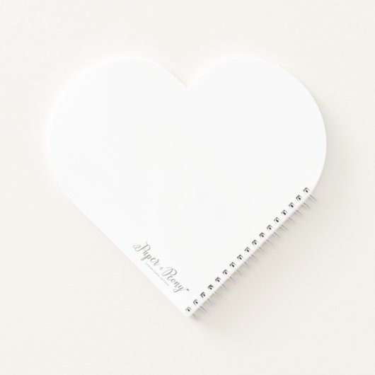 Spiral Bound Notebook in Heart Shaped - Paper Blum Notizbuch (Rückseite)