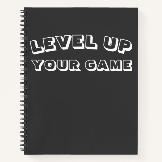 Spiral Bound NoteBook "LEVEL UP YOUR GAME" Notizblock (Vorderseite)