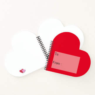 Spiral Bound Notebook mit eigener Herzform Notizblock