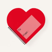 Spiral Bound Notebook mit eigener Herzform Notizblock (Vorderseite)