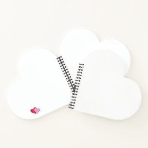 Spiral Bound Notebook mit individueller Herzform Notizblock