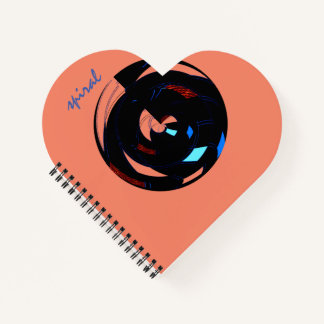 Spiral Bound Notebook mit individueller Herzform Notizblock