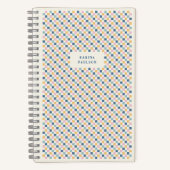 Spiral-Bound-Notebook mit Schachbrett - Blau Notizblock (Vorderseite)