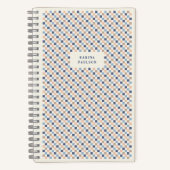 Spiral-Bound-Notebook mit Schachbrett - Navy Notizblock (Vorderseite)