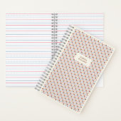 Spiral-Bound-Notebook mit Schachbrettrahmen - brau Notizblock (Innen)