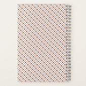 Spiral-Bound-Notebook mit Schachbrettrahmen - brau Notizblock (Rückseite)