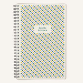 Spiral-Bound-Notebook-PCs im Schachbrett - Aquamar Notizblock (Vorderseite)