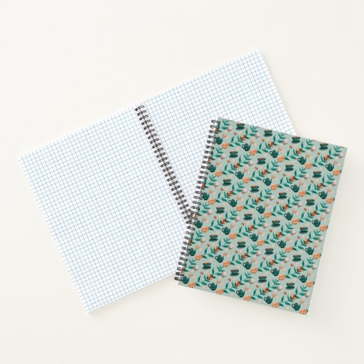 Spiral-bound notebook with a floral pattern notizblock (Innenseite)