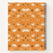 Spiral-bound notebook with an orange cover notizblock (Rückseite)