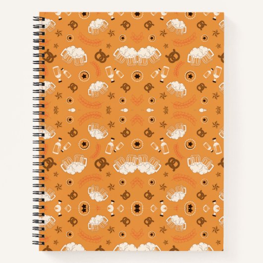 Spiral-bound notebook with an orange cover notizblock (Vorderseite)
