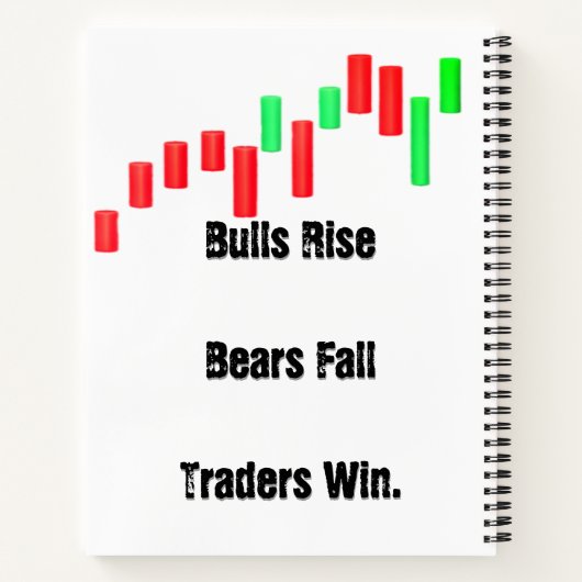 Spiral Bull vs. Bear Market Struggle Notebook Notizblock (Rückseite)