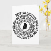 Spiral Cat Daddy - Bester Cat Dad Daddy Ever Spira Karte (Gelbe Blume)