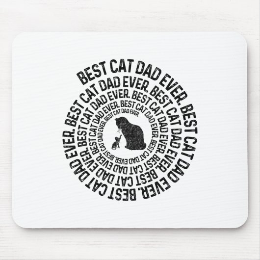 Spiral Cat Daddy - Bester Cat Dad Daddy Ever Spira Mousepad (Vorne)