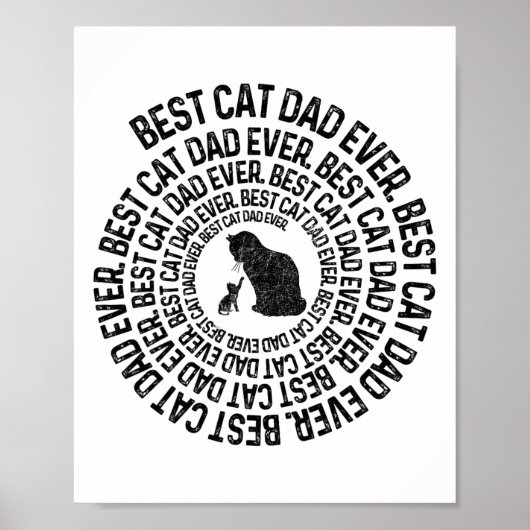 Spiral Cat Daddy - Bester Cat Dad Daddy Ever Spira Poster (Vorne)