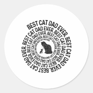 Spiral Cat Daddy - Bester Cat Dad Daddy Ever Spira Runder Aufkleber