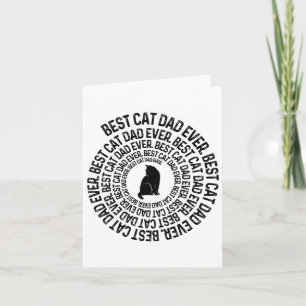 Spiral Cat Daddy - Bester Vater Papa je Spirale Karte
