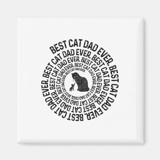 Spiral Cat Daddy - Bester Vater Papa je Spirale Magnet (Vorne)