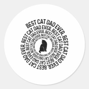 Spiral Cat Daddy - Bester Vater Papa je Spirale Runder Aufkleber