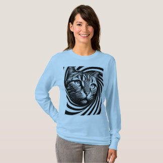 Spiral Cat Face T-Shirt – Hypnotic Optical Illusio