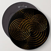 Spiral Celtic Symbol Gold Button (Vorne & Hinten)