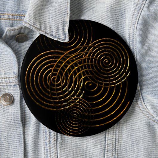 Spiral Celtic Symbol Gold Button (Beispiel)