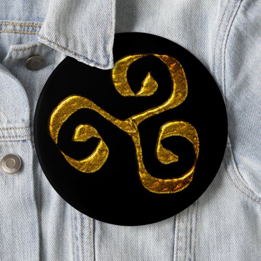 Spiral Celtic Symbol Gold Metall Button (Beispiel)