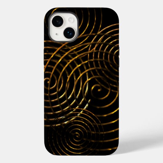 Spiral Celtic Symbol Gold Metall Case-Mate iPho Case-Mate iPhone Hülle (Rückseite)