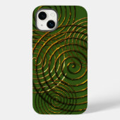 Spiral Celtic Symbol Gold Metall Case-Mate iPhone Hülle (Rückseite)