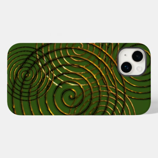 Spiral Celtic Symbol Gold Metall Case-Mate iPhone Hülle (Rückseite (Horizontal))