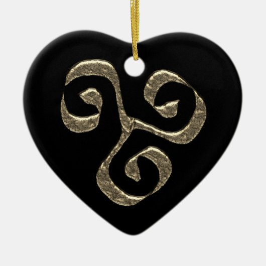 Spiral Celtic Symbol Gold Metall Keramik Ornament (Vorne)