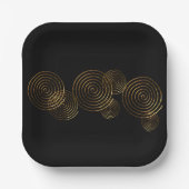 Spiral Celtic Symbol Gold Metall Pappteller (Vorderseite)