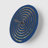 Spiral Celtic Symbol Gold Runde Wanduhr (Winkel)