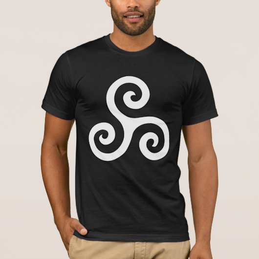 Spiral Celtic Triskelion in Weiß T-Shirt (Vorderseite)