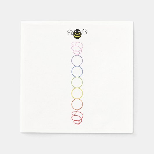 Spiral Chakra Bee Cocktail Napkins Serviette (Vorderseite)