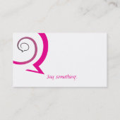 Spiral-Chat Visitenkarte (Rückseite)