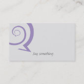 Spiral-Chat Visitenkarte (Rückseite)