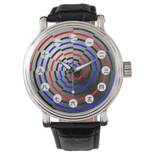 Spiral Cone (japanisches Gesicht) von Kenneth Yonc Armbanduhr