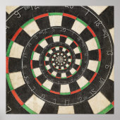 Spiral Dart Board Droste Effect Poster (Vorne)