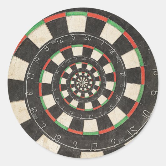 Spiral Dart Board Droste Effect Sticker (Vorderseite)