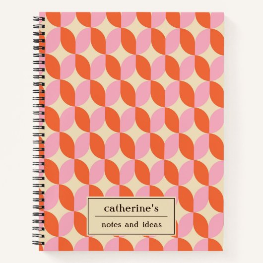 Spiral der geometrischen Form Notizblock (Vorderseite)