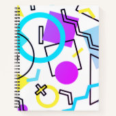 Spiral des geometrischen Musters Circle & Triangle Notizblock (Vorderseite)