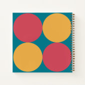 Spiral des modernen geometrischen Kreismusters Mit Notizblock (Rückseite)