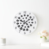 Spiral Dog Paw Print Decorative Große Wanduhr (Zuhause)