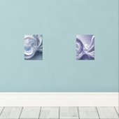 Spiral Elegance - Abstrakter Vortex Kunst in Weiß Bilderwand Sets (Holzboden)