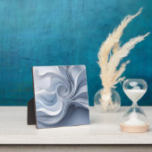 Spiral Elegance - Abstrakter Vortex Kunst in Weiß Fotoplatte (InSitu)